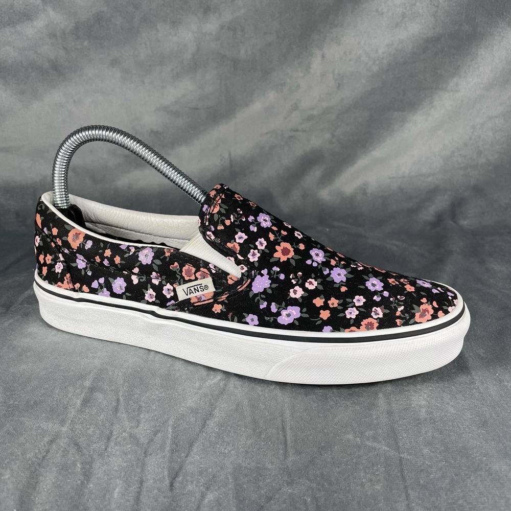 VANS Classic Slip On FLORAL COVERED DITSY Canvas Shoes Womens Sz 8.5